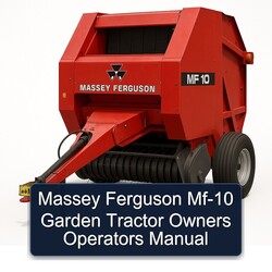 Massey Ferguson MF-10 Garden Tractor Owners Operators Operator's Manual PDF