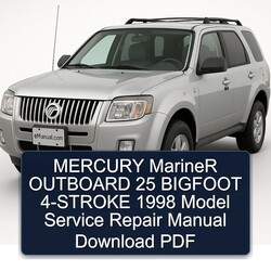 1998 Mercury Mariner Outboard 25 Bigfoot 4-stroke Model Service Repair Workshop Manual PDF