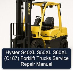 Hyster S40XL S50XL S60XL (C187) Forklift Trucks Service Repair Workshop Manual PDF