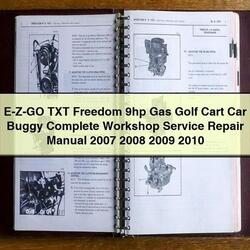 2007-2010 E-z-go TXT Freedom 9HP Gas Golf Cart Car Buggy Service Repair Workshop Manual PDF