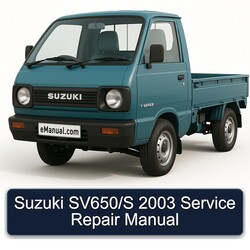 2003 Suzuki T Series Sv650/s Service Repair Workshop Manual PDF
