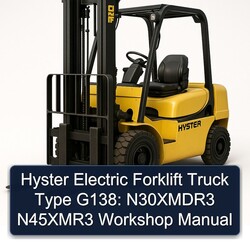 Hyster Electric Forklift Truck Type G138: N30xmdr3 N45xmr3 Service Repair Workshop Manual PDF
