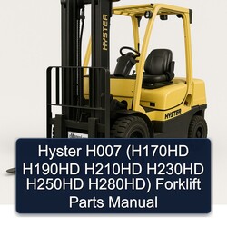 Hyster H007 (h170hd H190HD H210HD H230HD H250HD H280hd) Forklift Parts Catalog PDF