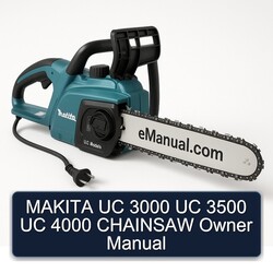 Makita UC 3000 3500 4000 Chainsaw Owner Owner's Manual PDF