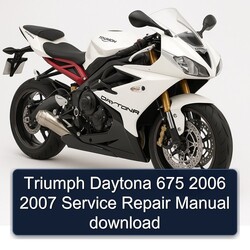 Triumph Daytona 675 2006 2007 Manual de servicio y reparación download