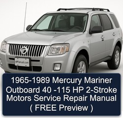 1965-1989 Mercury Mariner Outboard 40 -115 Hp 2-stroke Motors ( Free Preview ) Service Repair Workshop Manual PDF