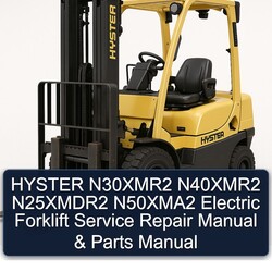 Hyster N30xmr2 N40xmr2 N25xmdr2 N50xma2 Electric Forklift Parts Catalog PDF