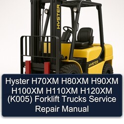Hyster H70XM H80XM H90XM H100XM H110XM H120XM (K005) Forklift Trucks Service Repair Workshop Manual PDF