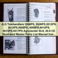 JLG Telehandlers 3508ps-4017ps, Agrovector 40.8-40.9 CE Illustrated Master Parts Catalog PDF