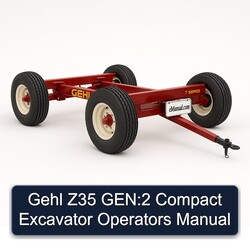 Gehl Z35 Gen:2 Compact Excavator Operators Operator's Manual PDF