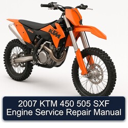 2007 KTM 450 505 SXF Engine Service Repair Workshop Manual PDF