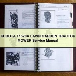 Kubota T1570A Lawn Garden Tractor Mower Service Repair Workshop Manual PDF