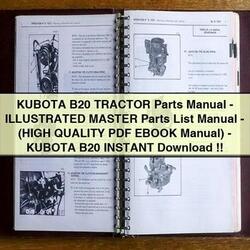Kubota B20 Tractor Parts -illustrated Master -( )-kubota Catalog PDF