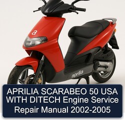 2002-2005 Aprilia Scarabeo 50 USA Ditech Engine Service Repair Workshop Manual PDF