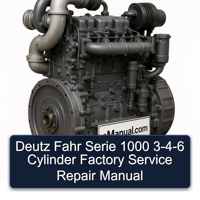Deutz 1000 Fahr Serie 3-4-6 Cylinder Service Repair Workshop Manual PDF
