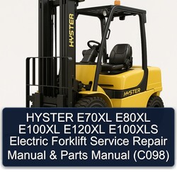 Hyster E70XL E80XL E100XL E120XL E100XLS Electric Forklift Parts (C098) Catalog PDF