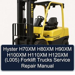 Hyster H70XM H80XM H90XM H100XM H110XM H120XM (L005) Forklift Trucks Service Repair Workshop Manual PDF