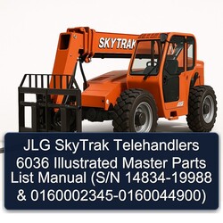 JLG Skytrak Telehandlers 6036 Illustrated Master (s/n 14834-19988 0160002345-0160044900) Parts Catalog PDF