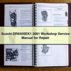 2001 Suzuki DR Series Dr650sek1 Service Repair Workshop Manual PDF