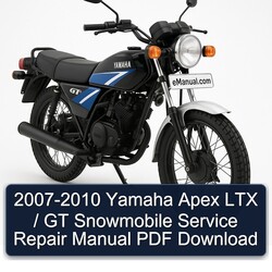 2007-2010 Yamaha Apex LTX / GT Snowmobile Service Repair Workshop Manual PDF