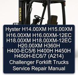 Hyster H14.00xm H15.00xm H16.00xm H16.00xm-12ec H18.00xm H18.00xm-12ec H20.00xm H360H H400-ec5/6 H400H H450H-ec6/7 Service Repair Workshop Manual PDF