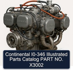 Continental IO 346 I0-346 Illustrated Part No. X3002 Parts Catalog PDF