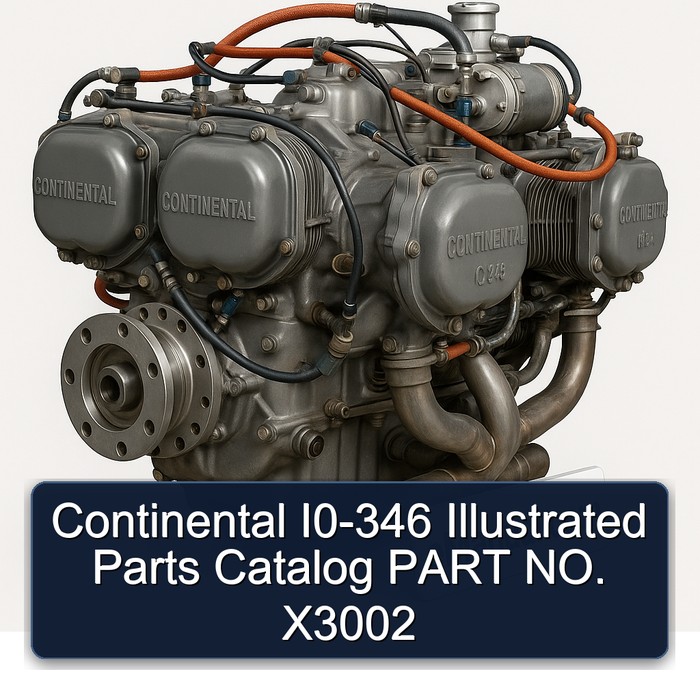Continental IO 346 I0-346 Illustrated Part No. X3002 Parts Catalog PDF