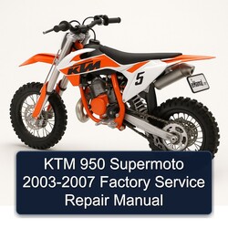 2003-2007 KTM 950 Supermoto Service Repair Workshop Manual PDF