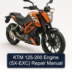 KTM 125 200 Engine (SX-EXC) Service Repair Workshop Manual PDF