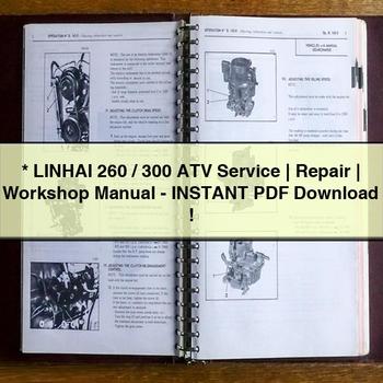 Linhai 260/300 ATV Service Repair Workshop Manual PDF