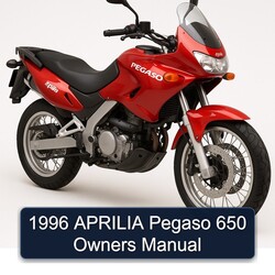 1996 Aprilia Pegaso Models 650 Owners Owner's Manual PDF