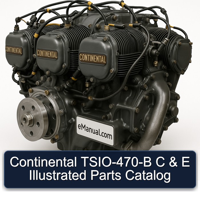 Continental O 470 Series Tsio-470-b C E Illustrated Parts Catalog PDF