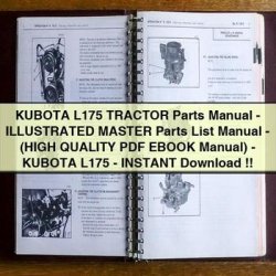 Kubota L175 Tractor Parts -illustrated Master -( )-kubota Catalog PDF