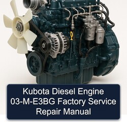 Kubota Diesel Engine 03-M-E3BG Factory Manual de servicio y reparación 