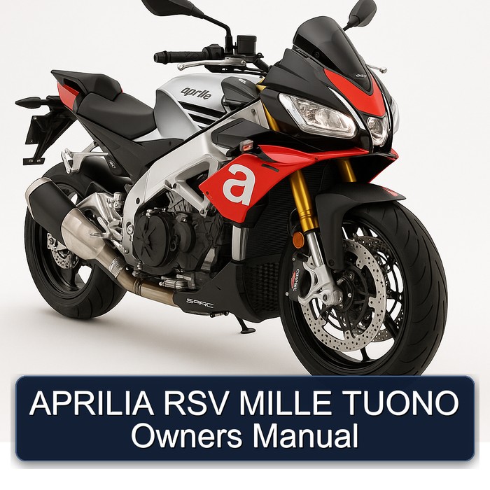 Aprilia Tuono RSV Mille Owners Owner's Manual PDF