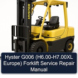 Hyster G006 (h6.00-h7.00xl Europe) Forklift Service Repair Workshop Manual PDF