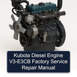 Kubota Diesel Engine V3-E3CB Factory Manual de servicio y reparación 