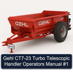 Gehl CT7-23 Turbo Telescopic Handler Operators Operator's Manual PDF