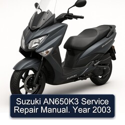 2003 Suzuki Burgman Series An650k3 . Year Service Repair Workshop Manual PDF