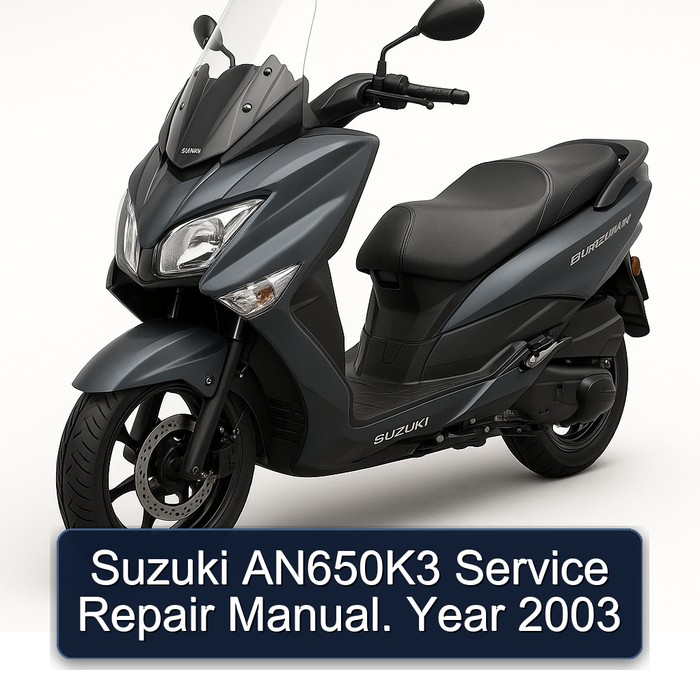 2003 Suzuki Burgman Series An650k3 . Year Service Repair Workshop Manual PDF