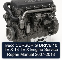 2007-2013 Iveco Cursor G Drive 10 TE X 13 Engine Service Repair Workshop Manual PDF