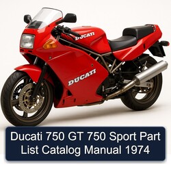 1974 Ducati 750 GT Sport Catalog Parts PDF