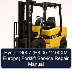 2000-2012 Hyster G007 (h8. .00xm Europe) Forklift Service Repair Workshop Manual PDF