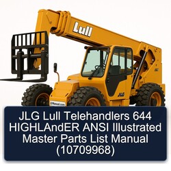 JLG Lull Telehandlers 644 Highlander Ansi Illustrated Master (10709968) Parts Catalog PDF