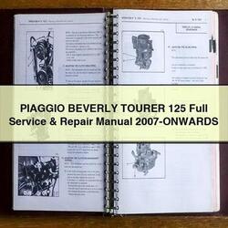 2007 Piaggio Beverly Tourer 125 -onwards Service Repair Workshop Manual PDF