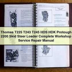 Thomas T225 T243 T245 HDS HDK Protough 2200 Skid Steer Loader Service Repair Workshop Manual PDF