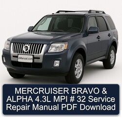 Mercruiser Bravo Alpha 4.3l MPI 32 Service Repair Workshop Manual PDF