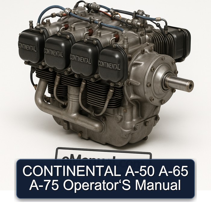 Continental A50 A65 A75 A80 Models 75 Operator‘s Service Repair Workshop Manual PDF