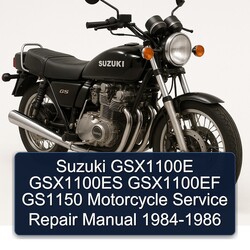 1984-1986 Suzuki GSX Series GSX1100E GSX1100ES GSX1100EF GS1150 Motorcycle Service Repair Workshop Manual PDF