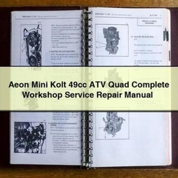 Aeon Mini Kolt 49CC ATV Quad Service Repair Workshop Manual PDF